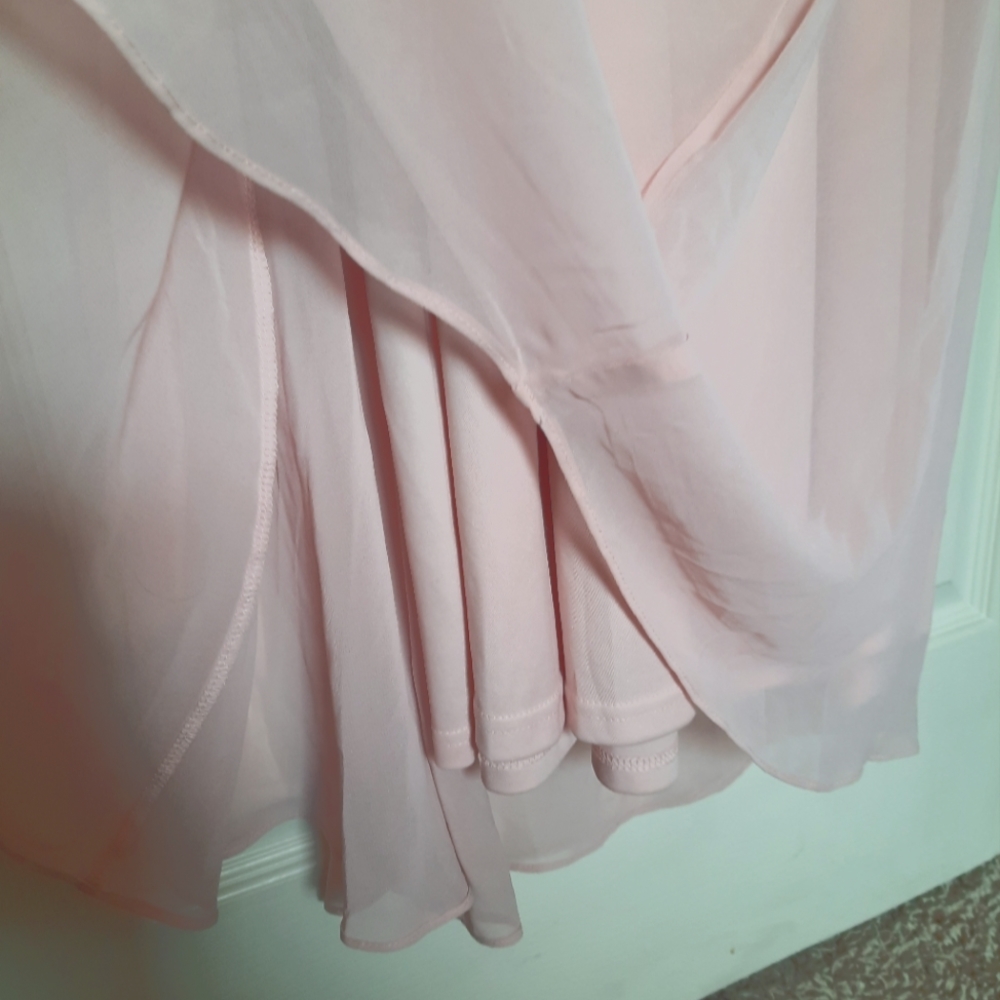 Elegant Chiffon V-Neckline Long Sleeve Formal Evening Dress - Picture 14 of 16